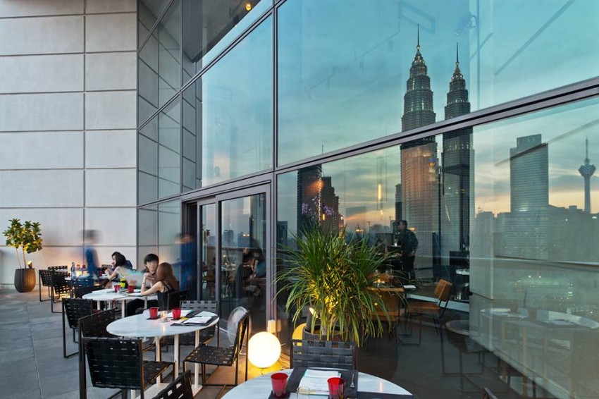 Cantaloupe Sky Dining overs delectable food and drink with a great view of the city.