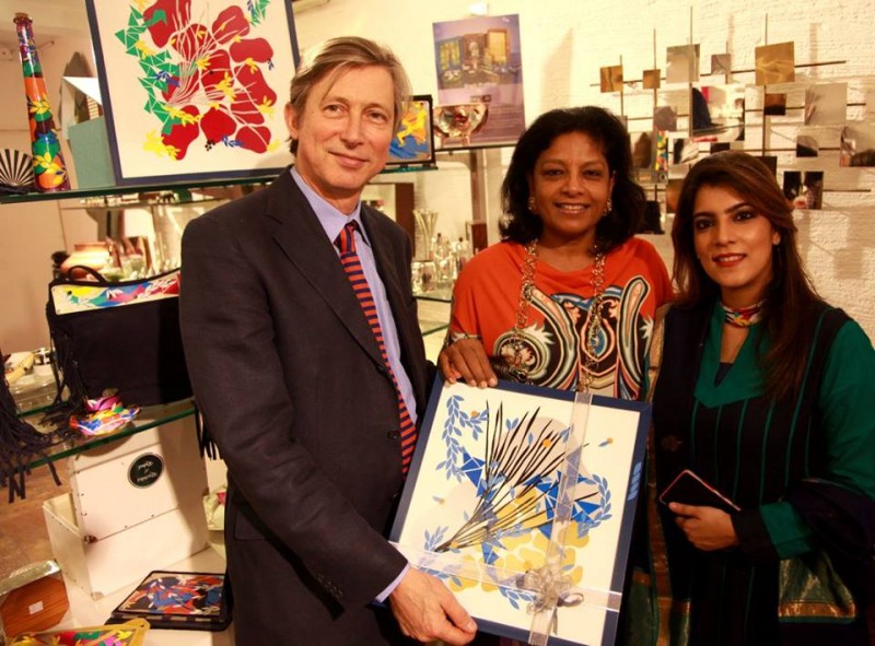 H.E. Belgium Ambassador to India, Mr. Jan Lyukx, Mrs. Raka Singh and Sahar Zaman