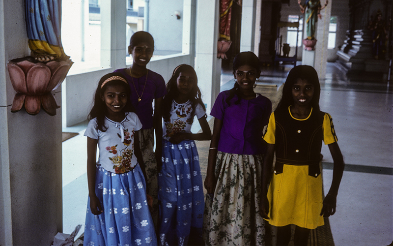 "Temple: All these young girls were very well mannered and were quite shy to pose."