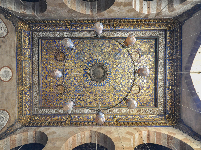 Ceiling of the Madrassa of Sultan al-Zahir Barquq-Qalawun Complex in Cairo, Egpyt. (Pic credit: Jorge Láscar/Flickr)