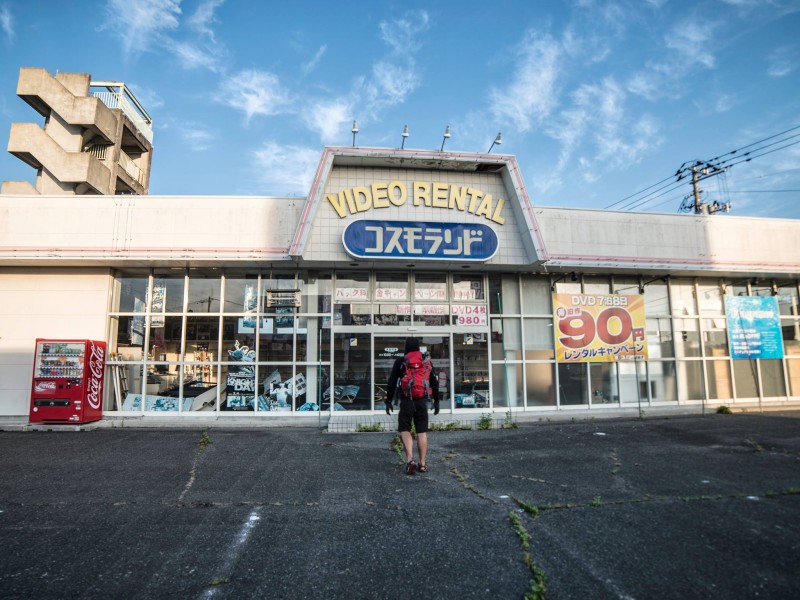 "The video rental store, with 2011 movie poster outside the shop" (Pic credit: Keow Lee Loong Photography)