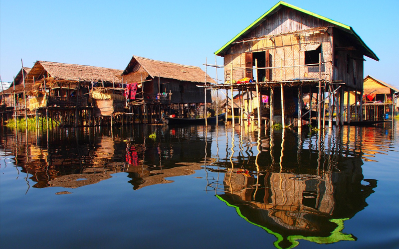 Stilted houses of Inle Lake  (Pic credit: Paul Arps/Flickr)