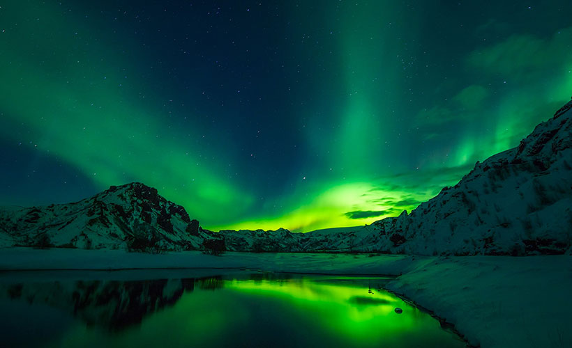 Camp under the northern lights in Iceland to rejuvenate your mind and body.