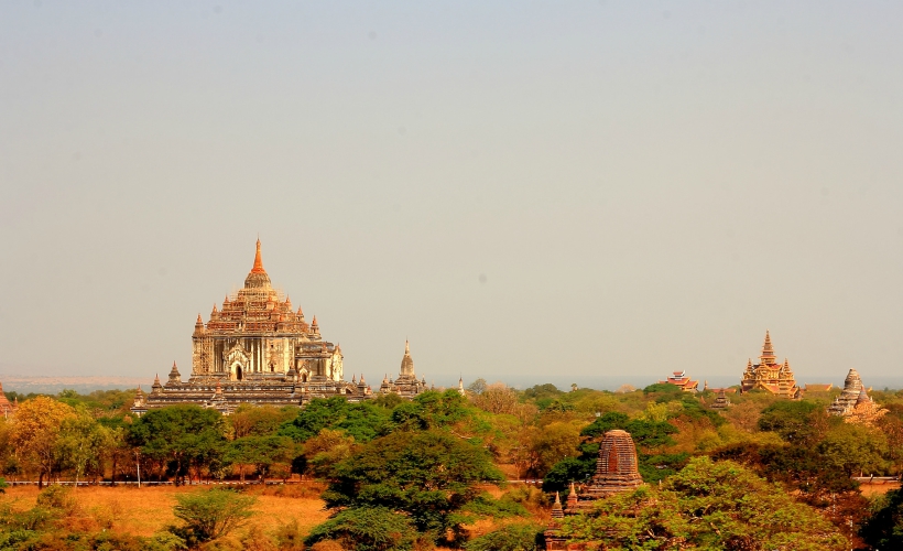 Built in the mid-12th century, Thatbyinnyu Temple is one of the first  is one of the first two storey structures built in Bagan. (Photo Credit: Marcela Tokatjian/Flickr)