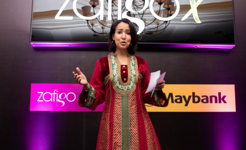 Manal al-Sharif on the ZafigoX stage during her talk – Drive Your Own Destiny