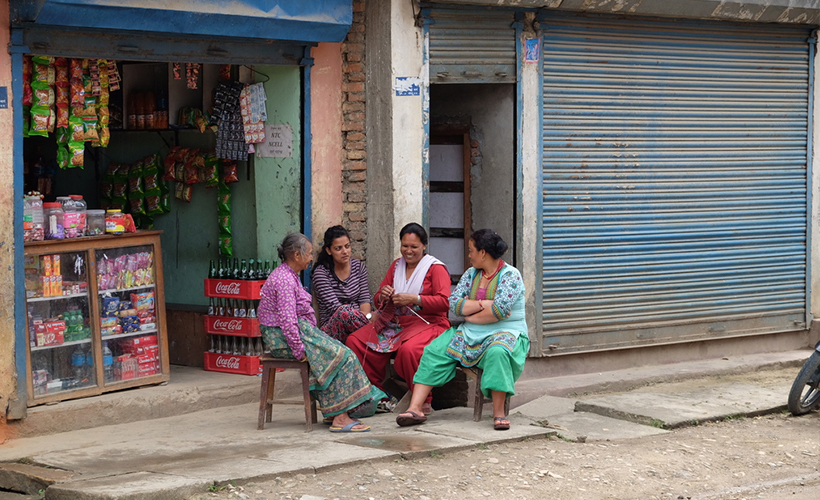 Community_Homestay_Nepali_women_village_chatting_image_by_Kathleen_Poon