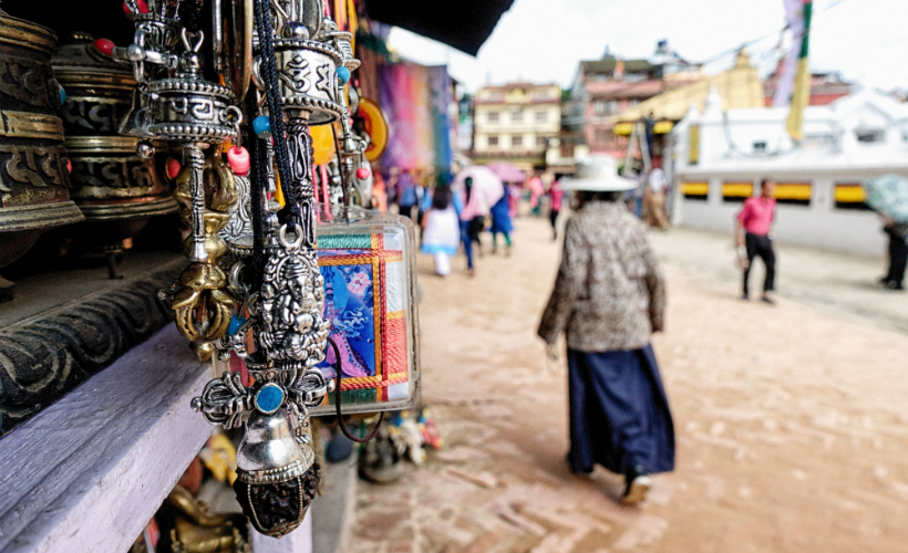 old couple travel guides