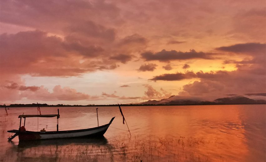 Crimson sunset, Tasik Timah Tasoh, Perlis.