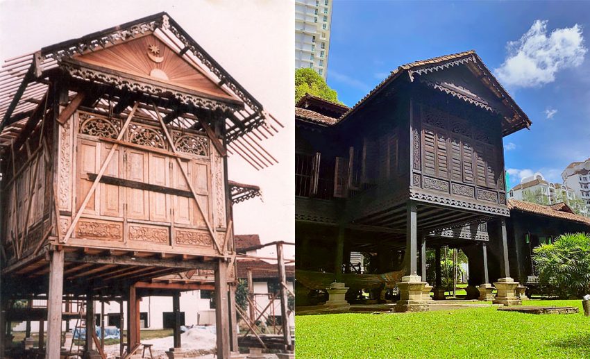 Rumah Penghulu Abu Seman before and after restored