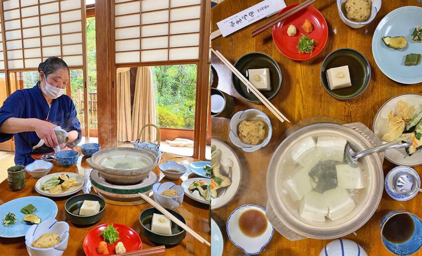 Vegan shojin ryori at Tenryuji Temple Shigetsu