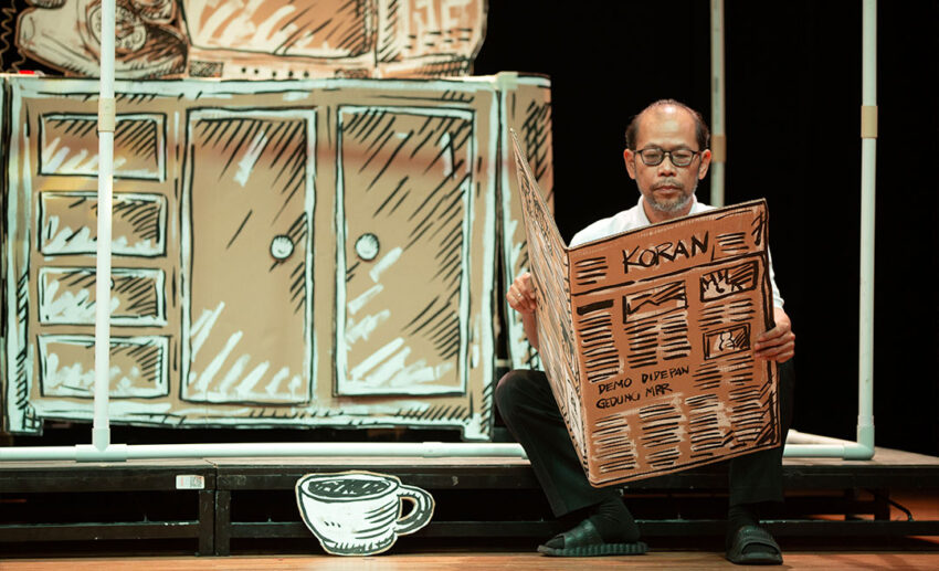 A performance shot of Lessons of Silence by Indonesian artist Agnes Christina during the Kuala Lumpur arts and culture festival.