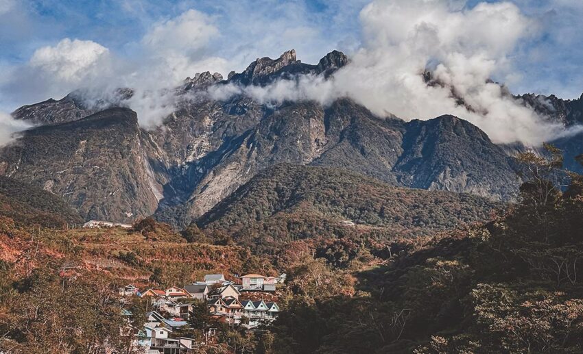 The misty green mountain hills of Kundasang, Sabah, located at the foothills of Mount Kinabalu, offer a tranquil highland escape.